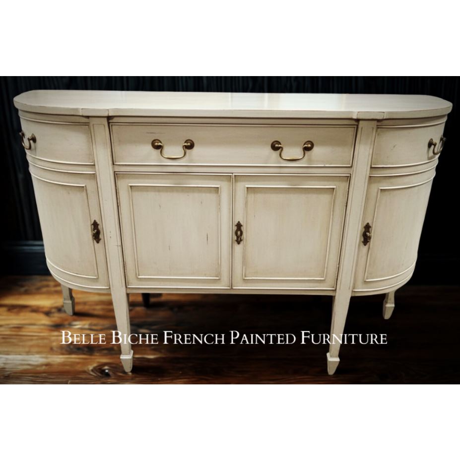 Finely crafted George III Style Bow Front Four Door Sideboard